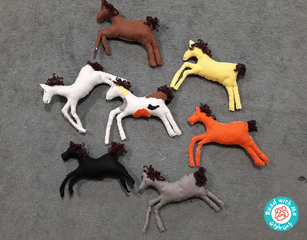 ساخت عروسک کتاب هفت اسب، هفت رنگ