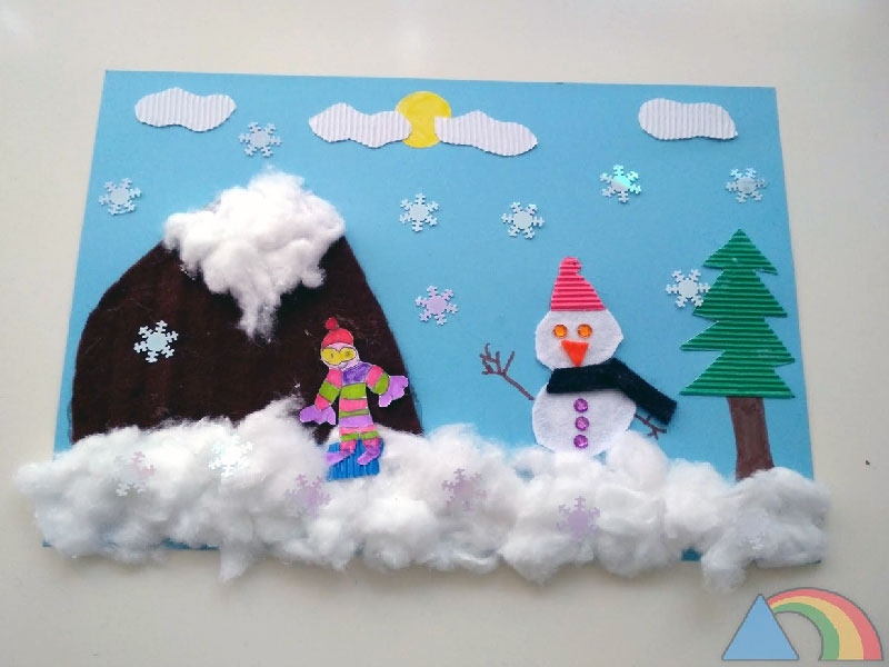 ساخت کلاژ ساده با قطعات درشت در خانه