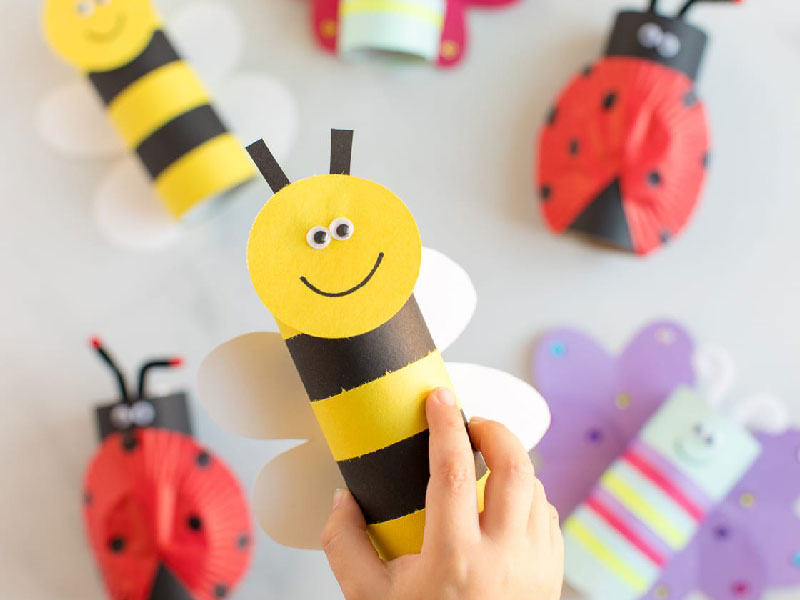 کاردستی با رول دستمال کاغذی با کودکان 