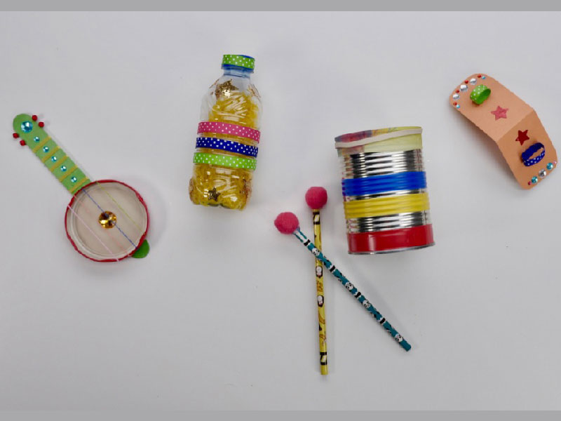 ساخت سازهای موسیقی دستساز با وسایل بازیافتی