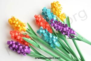 ساخت گل سنبل با مقواهای رنگی