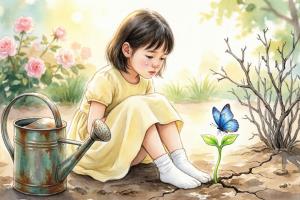 قصه «باغی که با یک قطره اشک شکوفا شد» برای کودک ۹ ساله