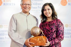 دختری ۱۶ ساله برنده‌ جایزه‌ بین‌المللی صلح کودکان شد