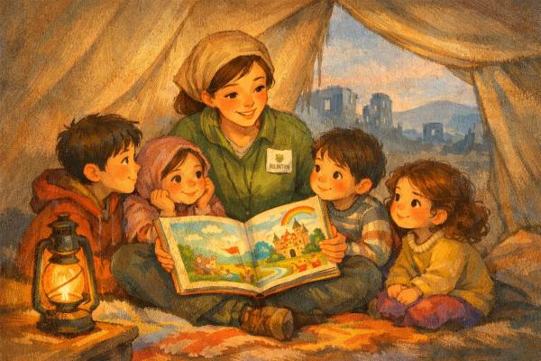 کتاب‌خوانی با کودکان جنگ‌زده: راهنمای عملی برای انتخاب کتاب و شیوه‌های اجرا