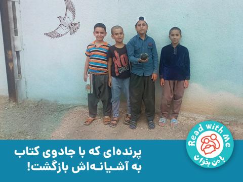پرنده ای که با جادوی کتاب به آشیانه‌اش بازگشت! تجربه ای از کتابخانه ی ژینا در روستای سیاران نهراب