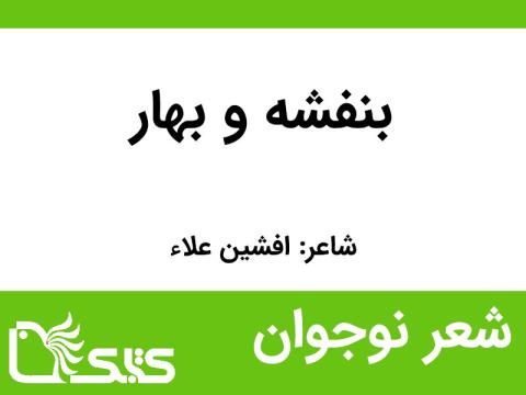 شعر بنفشه و بهار از افشین علاء