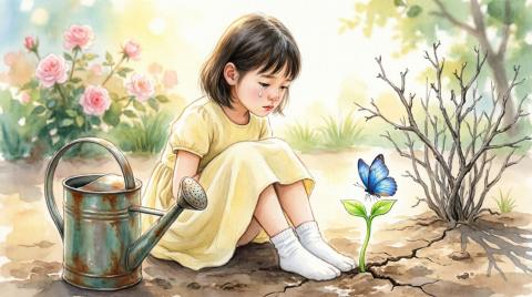 قصه «باغی که با یک قطره اشک شکوفا شد» برای کودک ۹ ساله