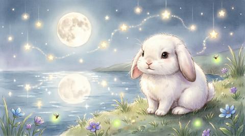قصه «خرگوش کوچولو و ماه گمشده» (برای کودک ۷ ساله)