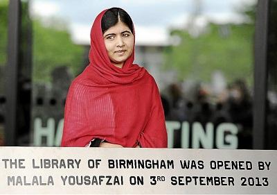 ملاله یوسف زی کتابخانه ای را در انگلستان افتتاح کرد