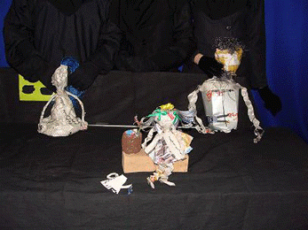 نمایش عروسکی با "کاغد پاره ها"!