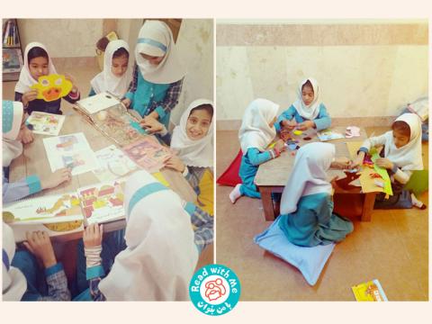 تجهیز و فضاسازی کتابخانه کودک‌محور «با من بخوان» در مدرسه عترت