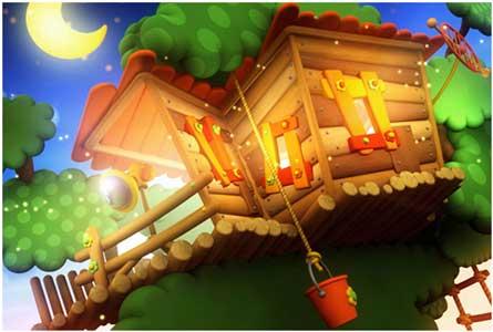 خانه درختی سحرآمیز در کتابخانه 